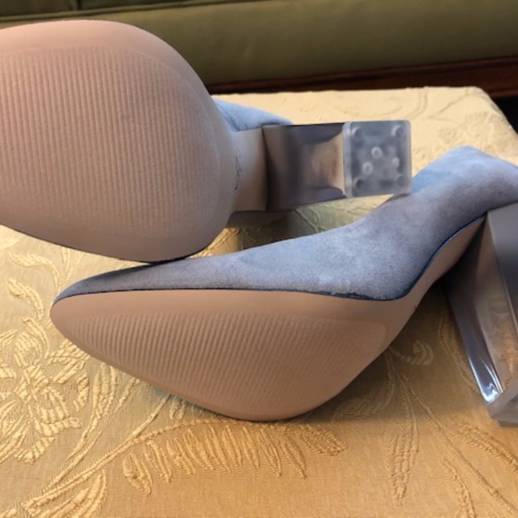 Katy Perry Gray Suede Heels NWOT - Picture 2 of 5